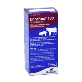 Enroflox 100 Injection (Enrofloxacin), 250 mL