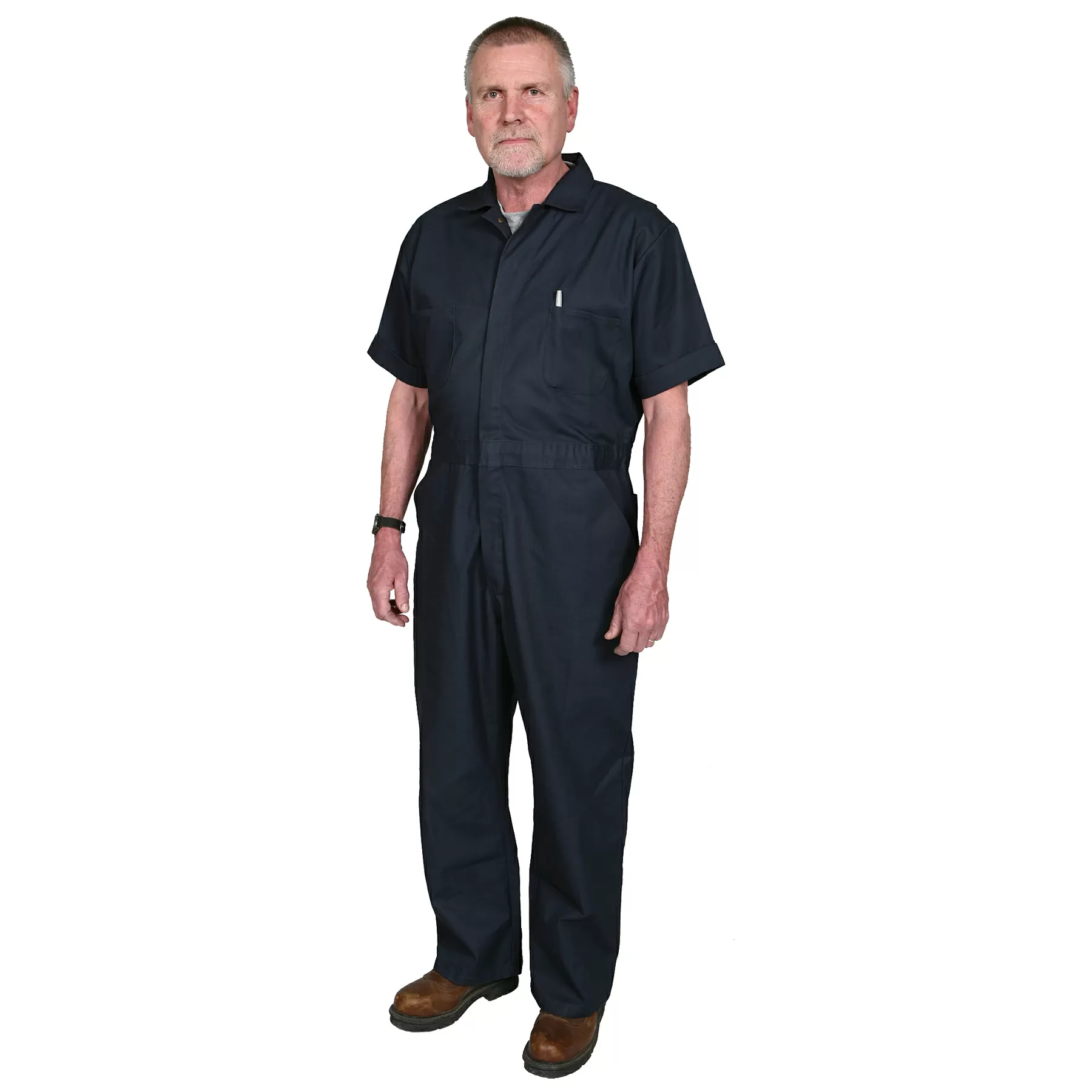 Five Rock® Short Sleeve Unlined Twill Coveralls, Navy