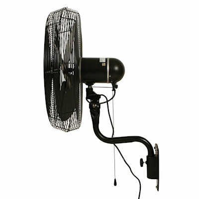 Durafan® Indoor/Outdoor Oscillating Wall Mount Fan - 24", Black