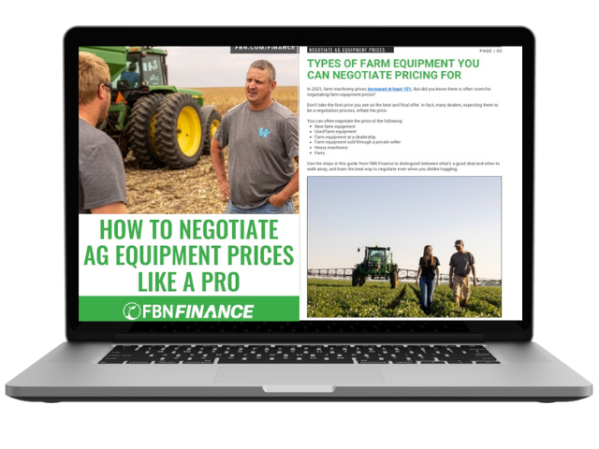 How to Negotiate Ag Equipment Prices - laptop graphic