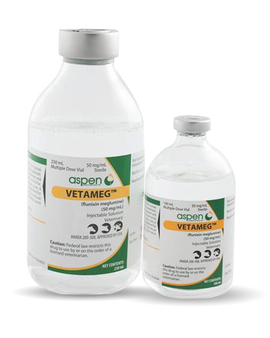 Vetameg Injection (Flunixin Meglumine), 250 mL