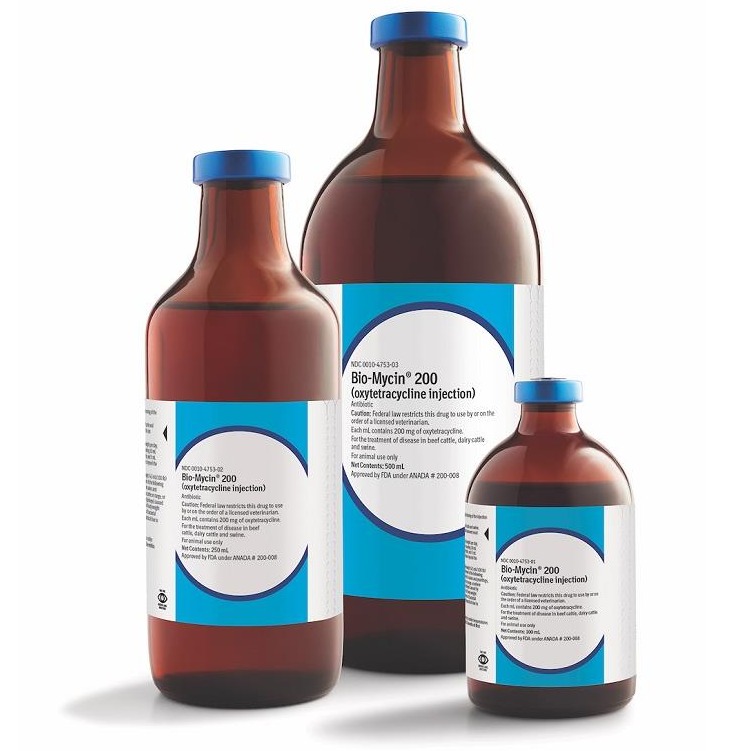 Bio-Mycin 200 Injection (Oxytetracycline) (RX), 500 mL
