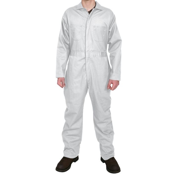 Five Rock® Long Sleeve Unlined Twill Coveralls, White
