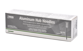 14G X 1" Aluminum Hub Needle, 100 Count