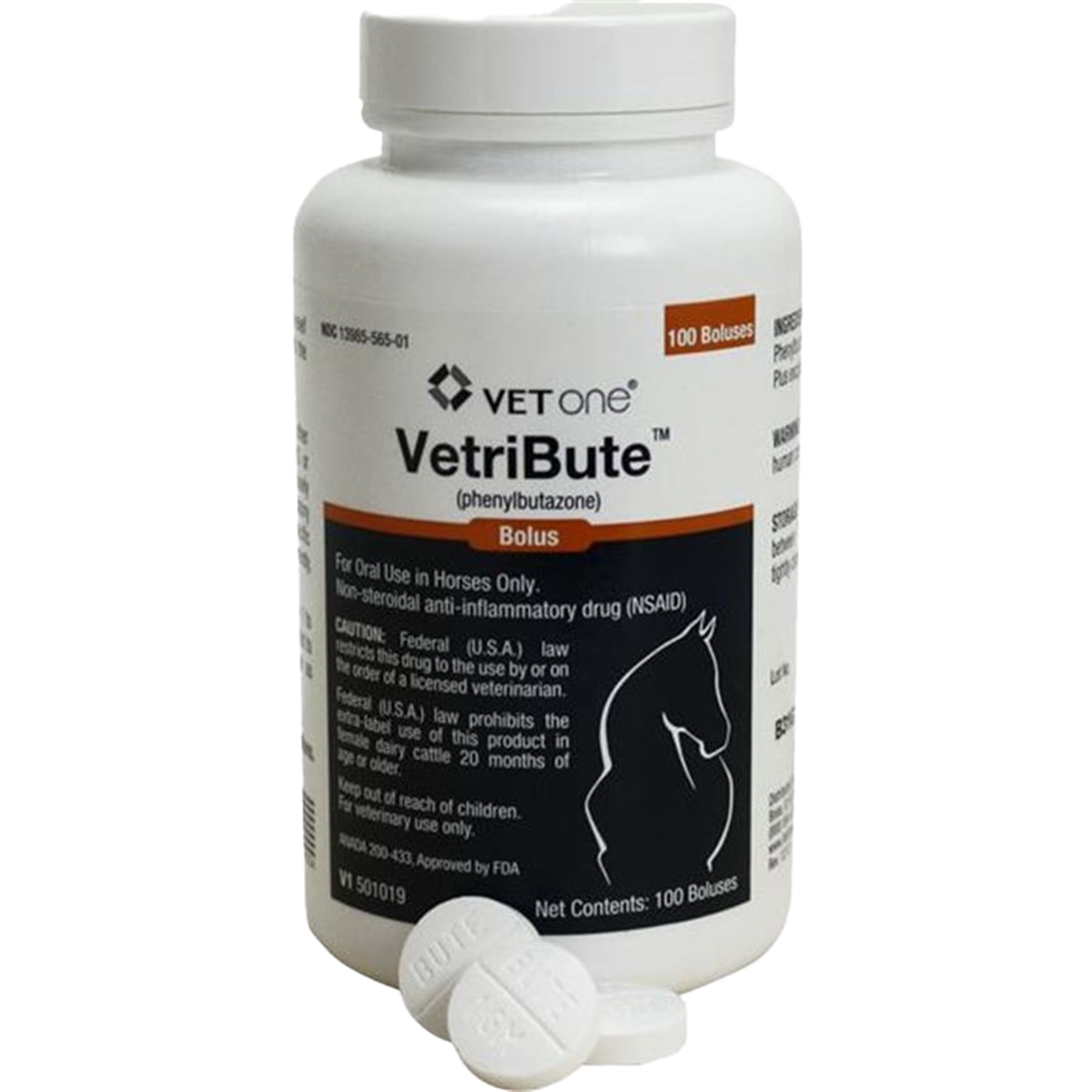 VetriBute (Phenylbutazone) Bolus for Horses, 100 Count