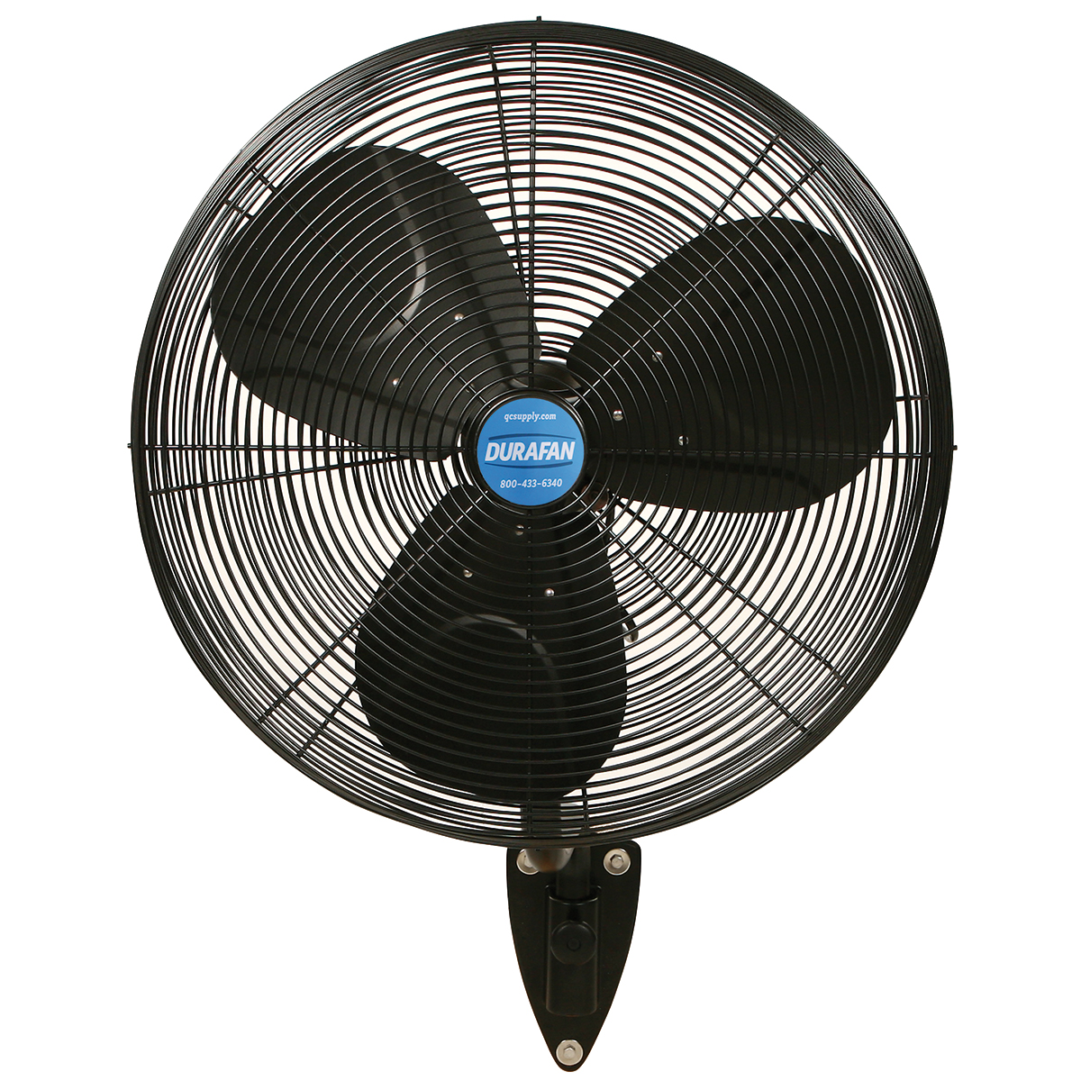 Durafan® Indoor/Outdoor Oscillating Wall Mount Fan - 24", Black