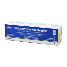 20G X 1/2" Polypropylene Hub Needle, 100 Count