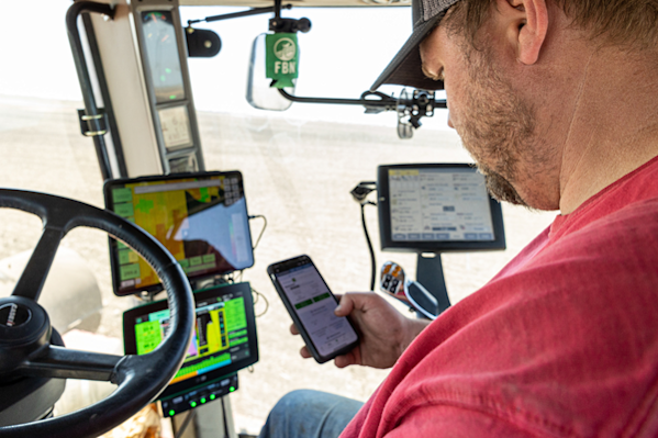 farmer on iphone - tall frame