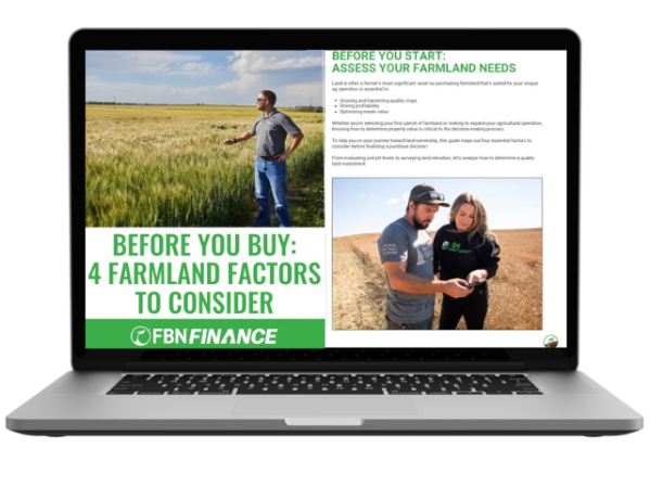 4 Factors to Consider When Purchasing Farmland - Laptop Graphic